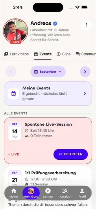 Events deines Gurus